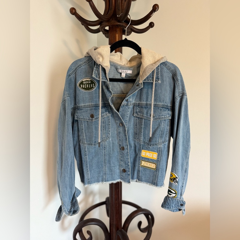 Green Bay Packers hooded Denim Jacket